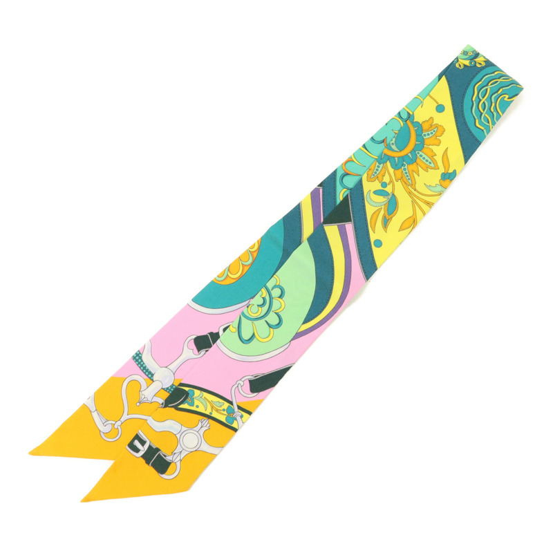 HERMES 絲質Twilly絲巾-1