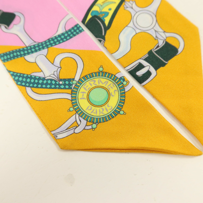 HERMES 絲質Twilly絲巾-4