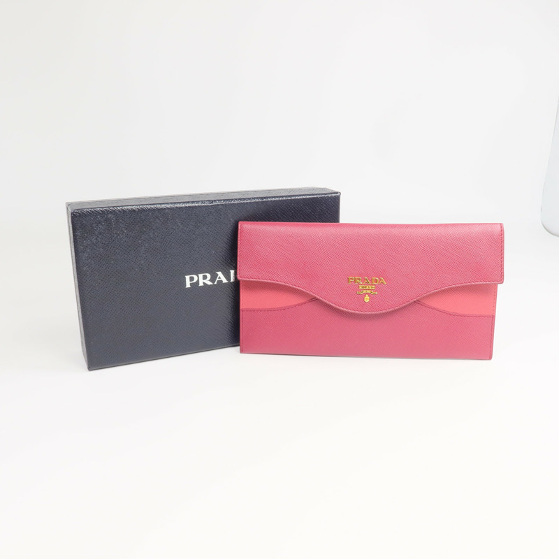 PRADA 牛皮皮革Long Wallet長錢包-9