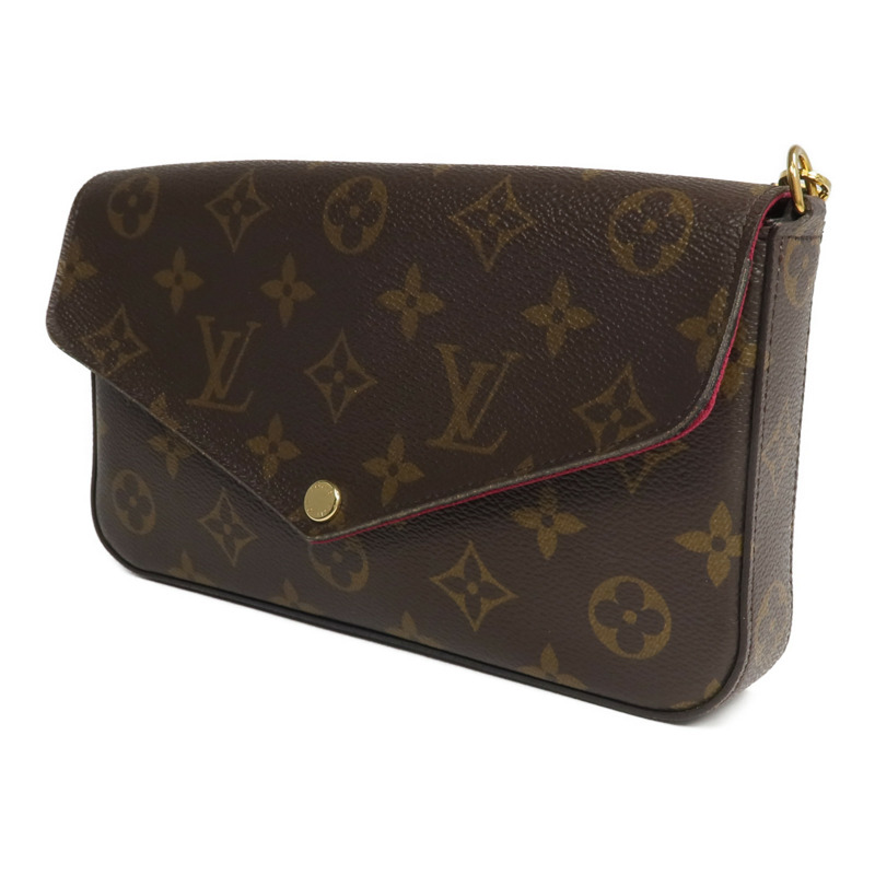 LOUIS VUITTON Monogram Pochette Felicie金扣鏈帶肩背袋-1