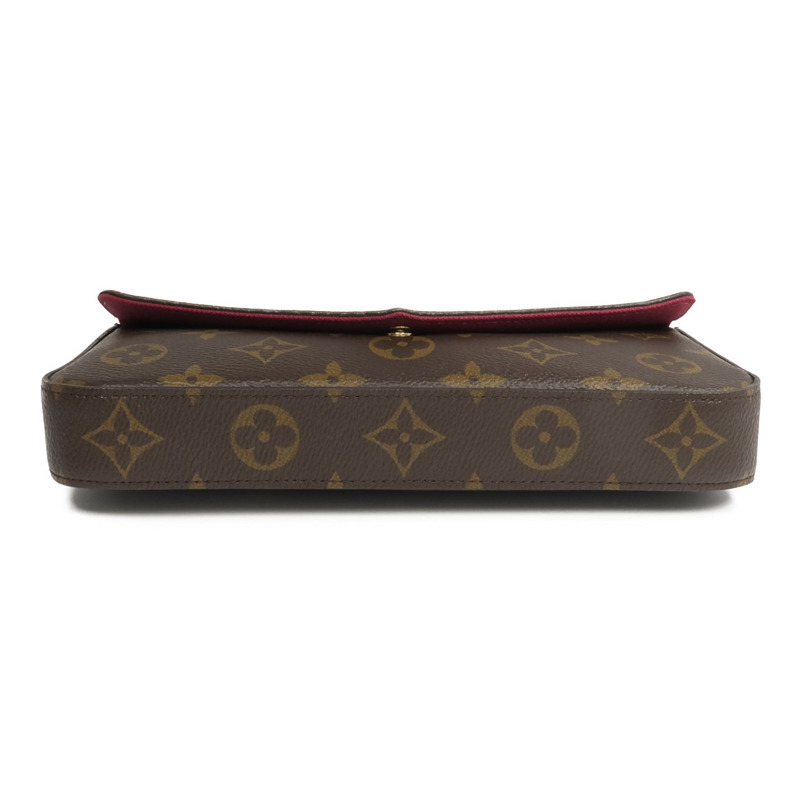 LOUIS VUITTON Monogram Pochette Felicie金扣鏈帶肩背袋-3