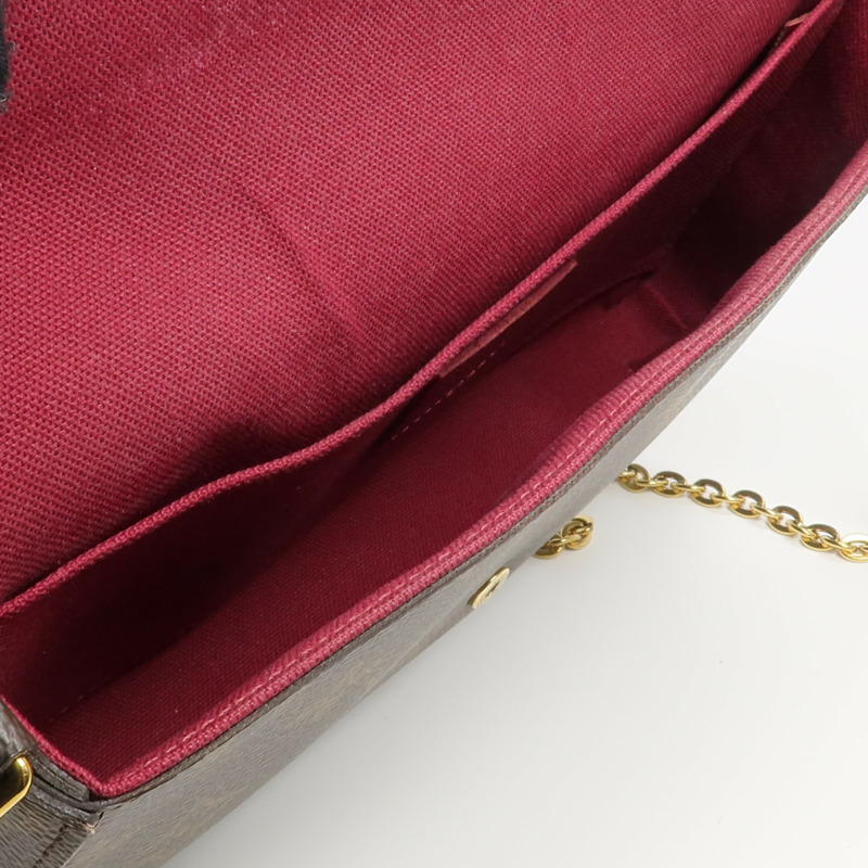 LOUIS VUITTON Monogram Pochette Felicie金扣鏈帶肩背袋-4