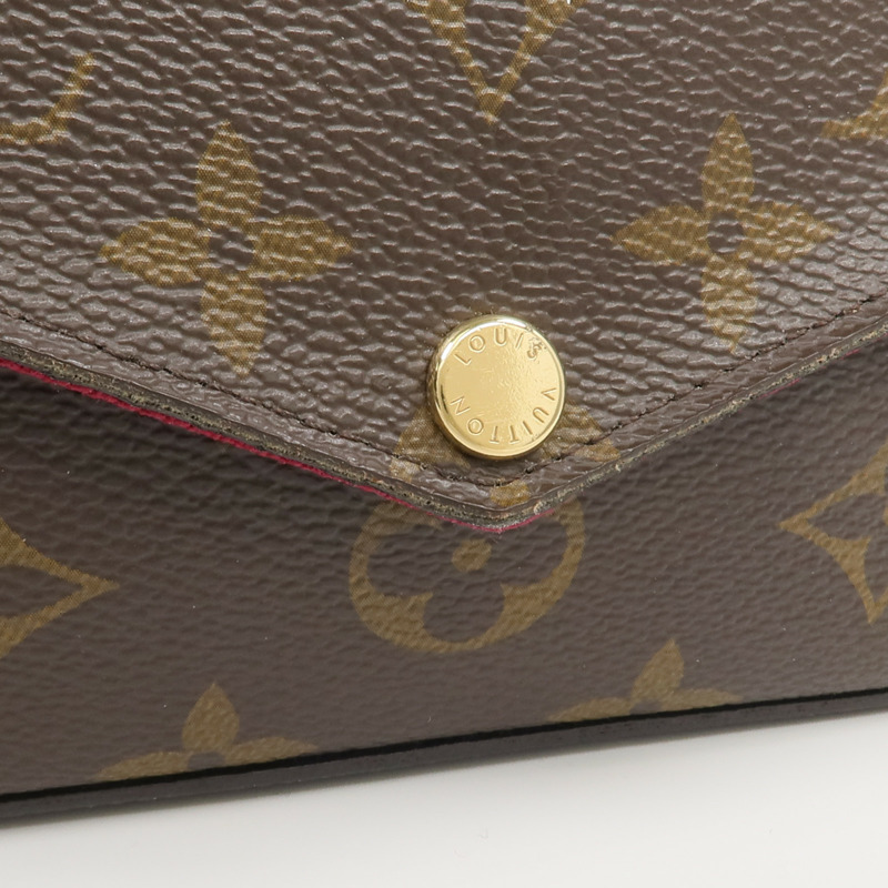 LOUIS VUITTON Monogram Pochette Felicie金扣鏈帶肩背袋-8