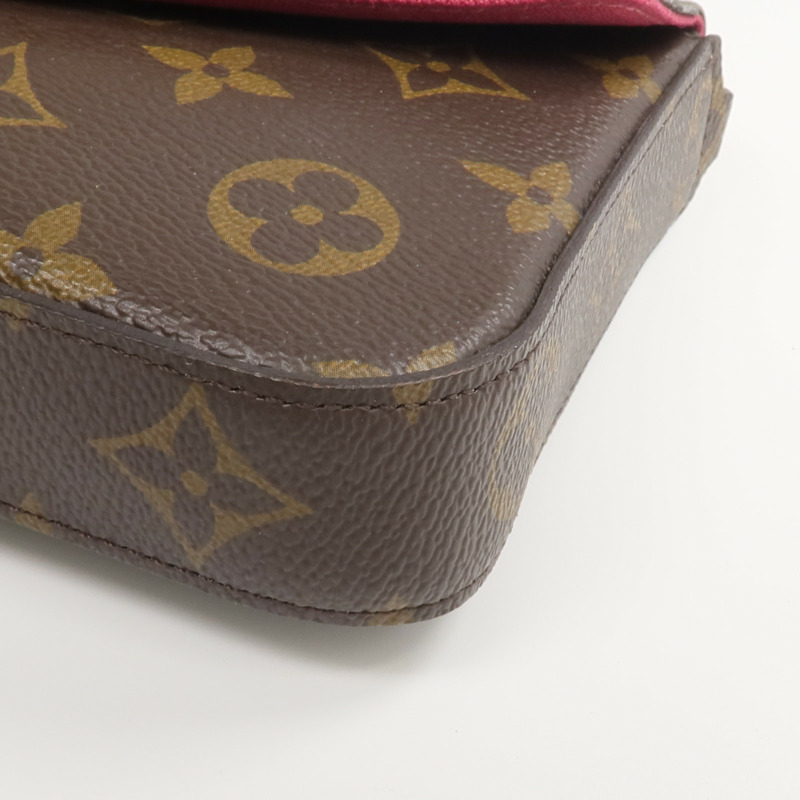 LOUIS VUITTON Monogram Pochette Felicie金扣鏈帶肩背袋-10