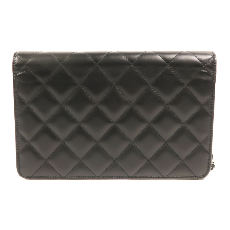 CHANEL 牛皮皮革Cambon Wallet on Chain鏈帶肩背袋-1