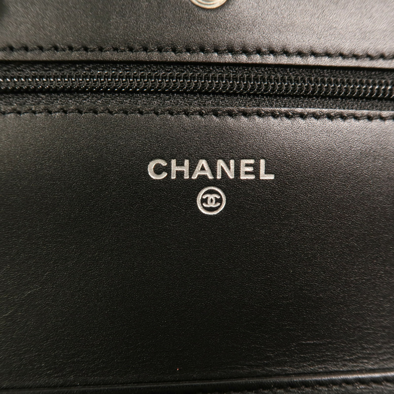 CHANEL 牛皮皮革Cambon Wallet on Chain鏈帶肩背袋-5