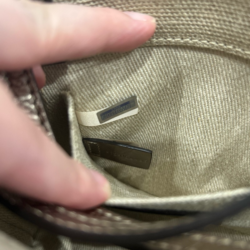 Chloe mini woody tote bag shiny grey古銅色-13