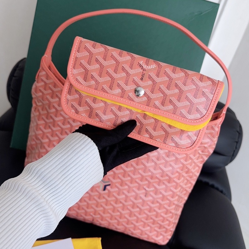 【全新品】 Goyard 戈雅hobo子母包 24年限定色 超美櫻花粉-4