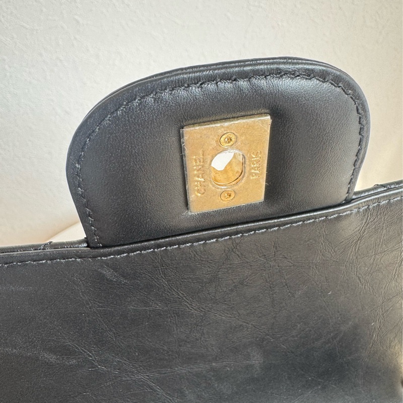 Chanel 黑菱格口蓋後背包  上身超美❤️‍🔥❤️‍🔥-18