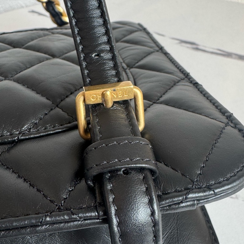 Chanel 黑菱格口蓋後背包  上身超美❤️‍🔥❤️‍🔥-31