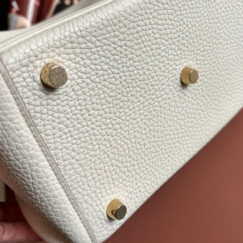 B刻 割愛釋出 ::HERMES:: 愛馬仕 8L冰川白金釦LINDY 26-9