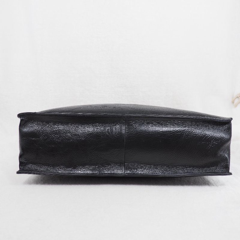 CHANEL 黑色牛皮皮穿鏈托特包-4