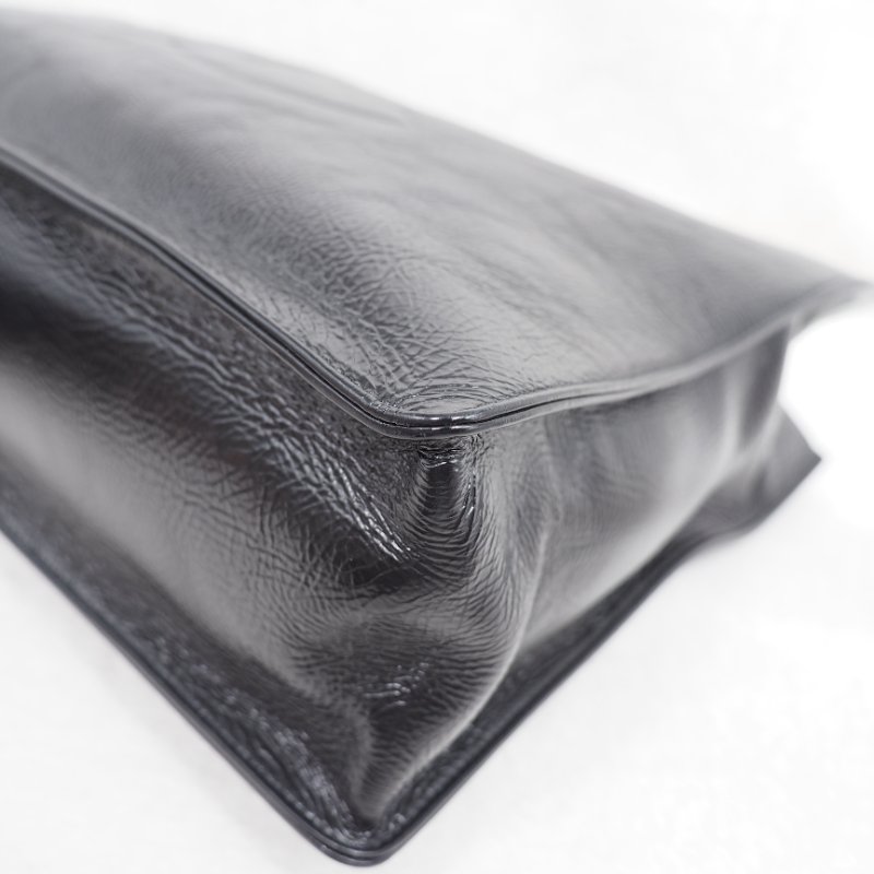 CHANEL 黑色牛皮皮穿鏈托特包-6