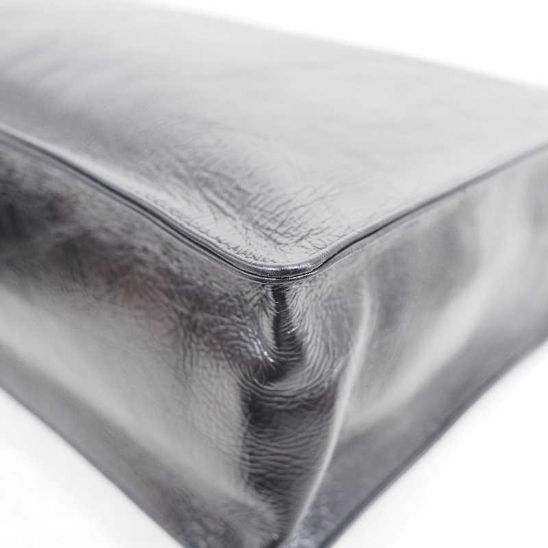 CHANEL 黑色牛皮皮穿鏈托特包-8