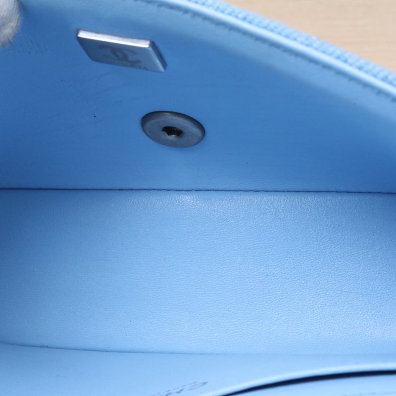 CHANEL CF口蓋包大Mini20藍色牛仔晶片開銀扣25C肩背包-2