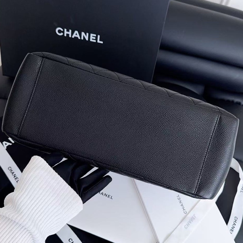 【近新閒置品】Chanel 香奈兒 gst 黑金 荔枝紋牛皮 托特包tote 單肩包-6