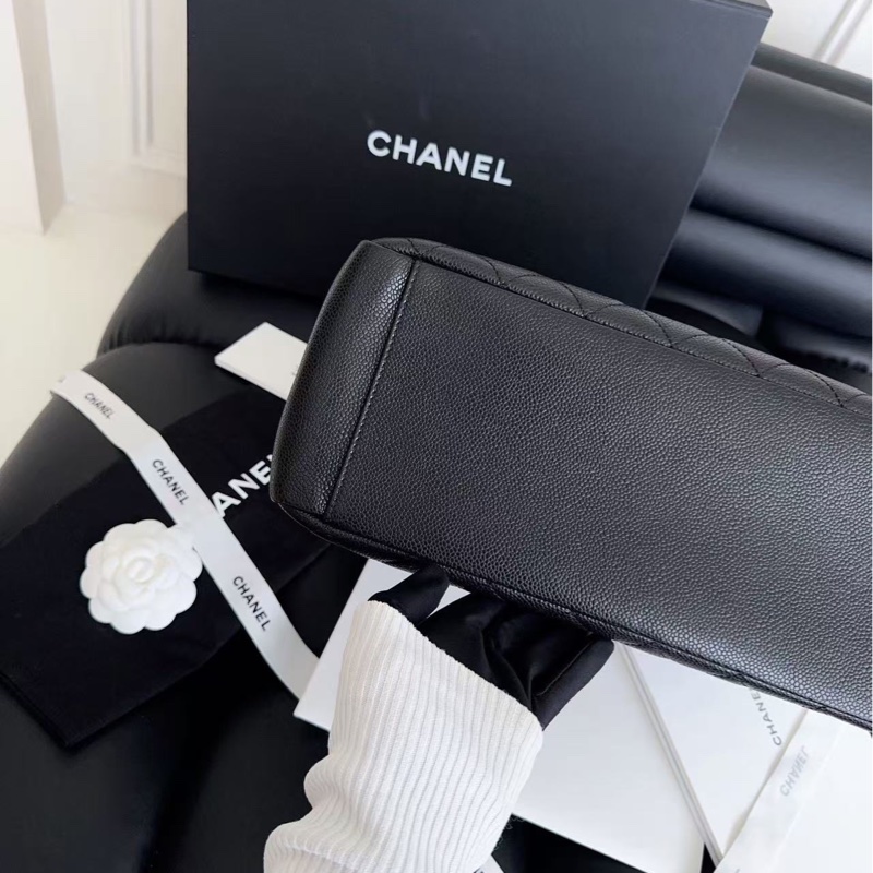 【近新閒置品】Chanel 香奈兒 gst 黑金 荔枝紋牛皮 托特包tote 單肩包-11