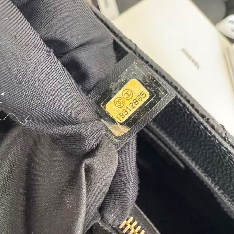 【近新閒置品】Chanel 香奈兒 gst 黑金 荔枝紋牛皮 托特包tote 單肩包-18