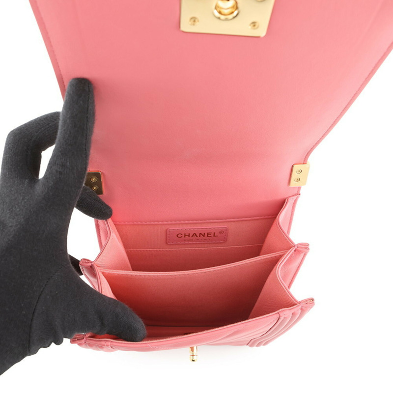 香奈兒鏈條單背包 Boy 皮革 AS0130 香奈兒女士手提包-5
