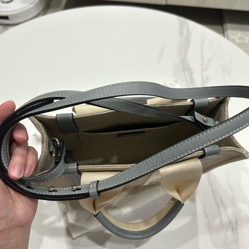 Chloe small woody tote bag 灰藍色-4