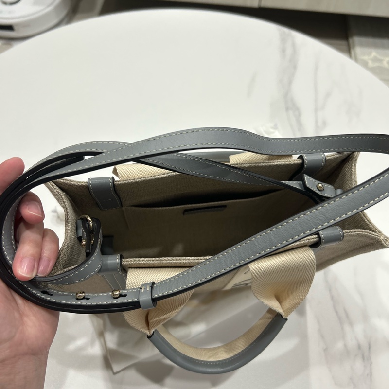 Chloe small woody tote bag 灰藍色-14