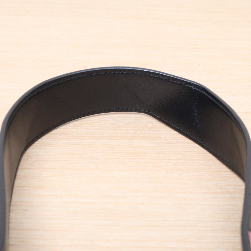 PRADA 黑色牛皮金扣寬肩帶手提包肩背包-2