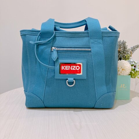 TK2017 Kenzo Tote Bag Blue Canvas