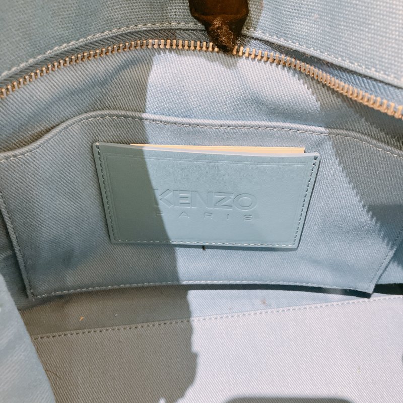 TK2017 Kenzo Tote Bag Blue Canvas-16