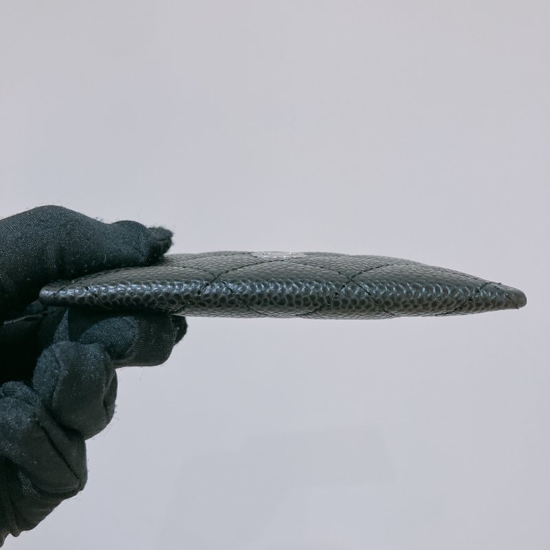 TK2021	Chanel Classic Card Holder Caviar Black-2