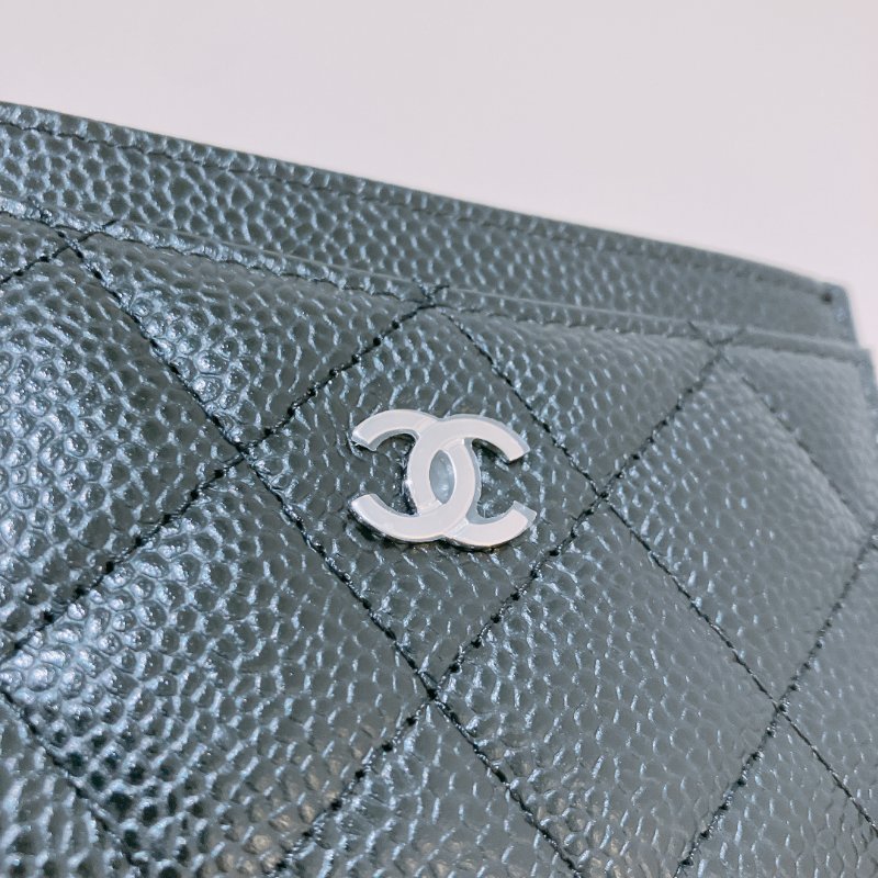 TK2021	Chanel Classic Card Holder Caviar Black-6