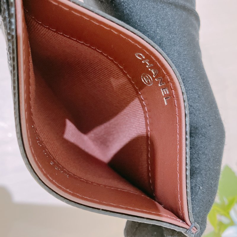 TK2021	Chanel Classic Card Holder Caviar Black-8