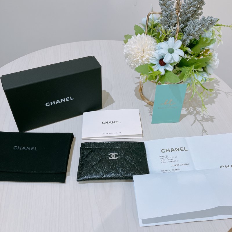 TK2021	Chanel Classic Card Holder Caviar Black-10