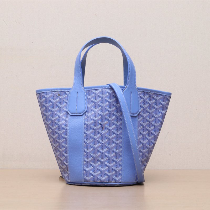 GOYARD 藍色PVC銀扣Belharra水桶包限定色肩背包-1