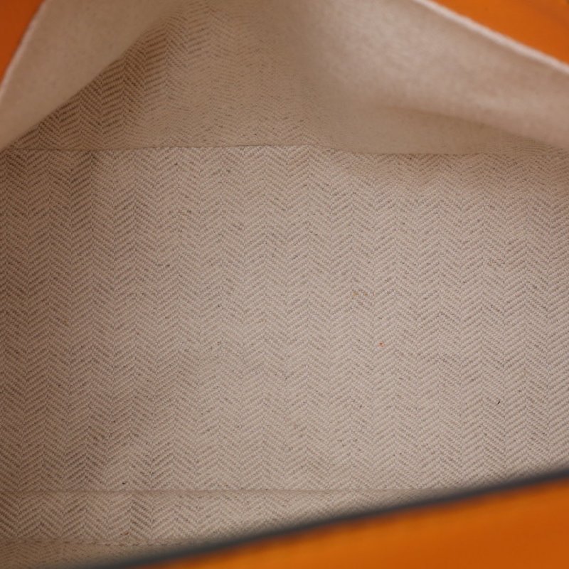 LOEWE Puzzle幾何包hobo橙色牛皮金扣肩背包-2