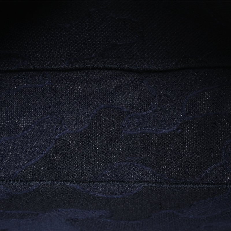 DIOR Diorcamp郵差信使包中號藍色銀扣2019印花刺繡肩背包-2