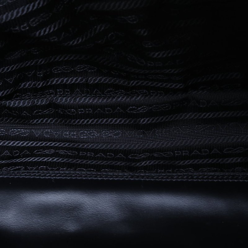 PRADA 黑色牛皮尼龍保齡球30腋下包單肩包肩背包-2