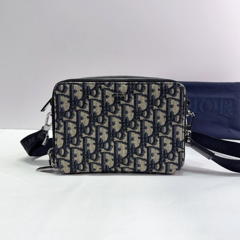 DIOR Oblique雙層拉鏈老花相機包-0