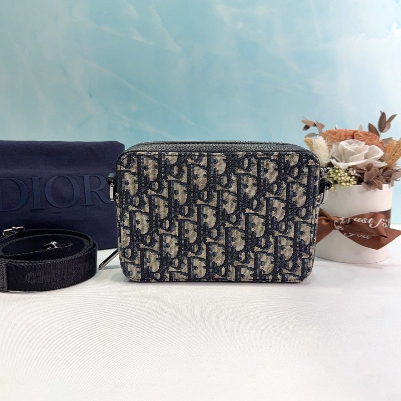 DIOR Oblique雙層拉鏈緹花相機包-1