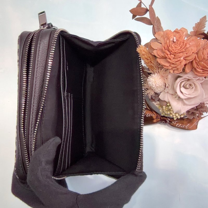 DIOR Oblique雙層拉鏈緹花相機包-4