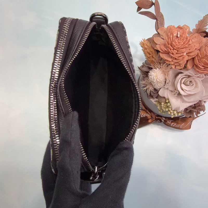 DIOR Oblique雙層拉鏈緹花相機包-5