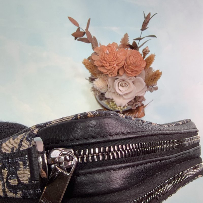 DIOR Oblique雙層拉鏈緹花相機包-6