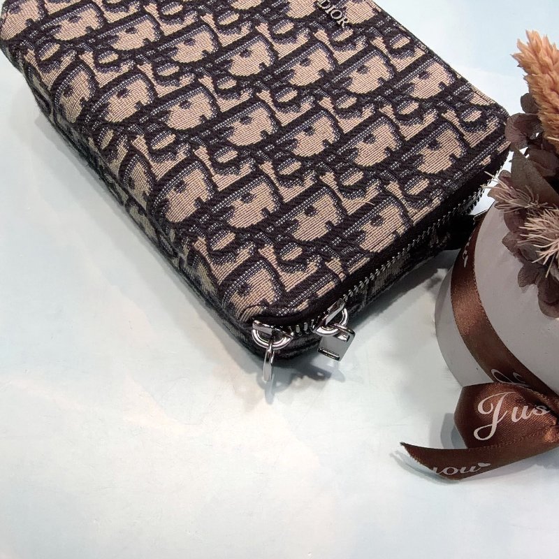 DIOR Oblique雙層拉鏈緹花相機包-8