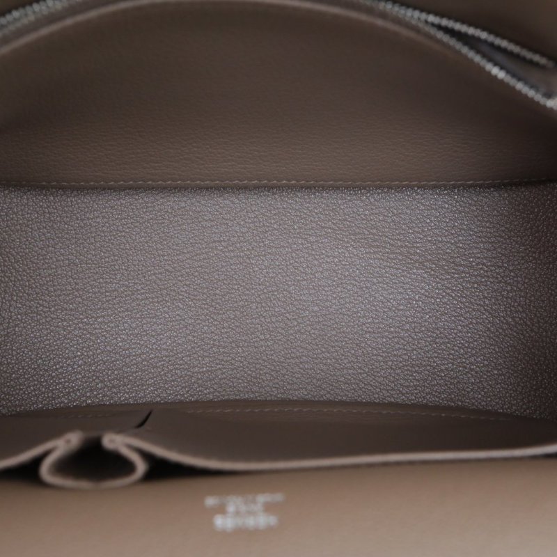 HERMES 吉普賽Jypsiere28石板灰TC皮框O銀扣肩背包-2