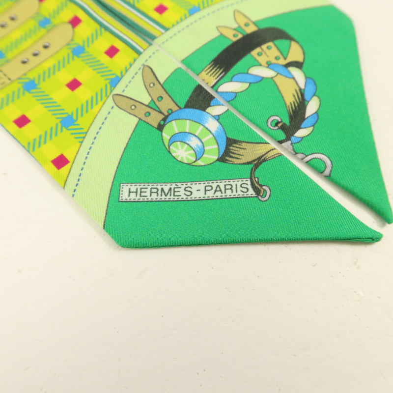 HERMES 絲質Twilly絲巾-4