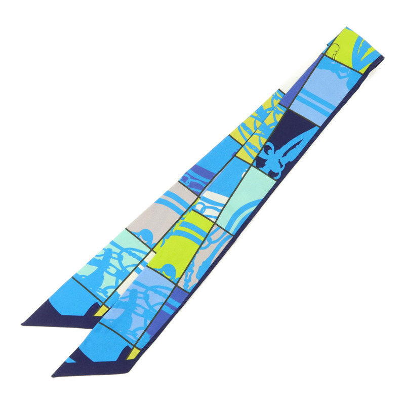 HERMES 絲質Twilly絲巾-1