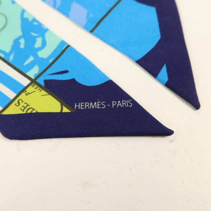 HERMES 絲質Twilly絲巾-4