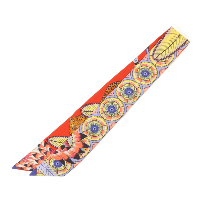 HERMES 絲質Twilly絲巾-1