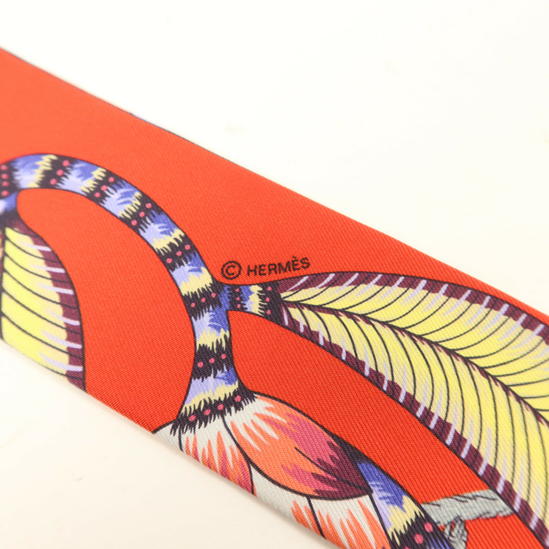 HERMES 絲質Twilly絲巾-5