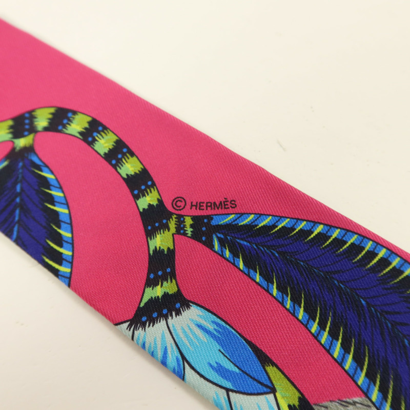 HERMES 絲質Twilly絲巾-5