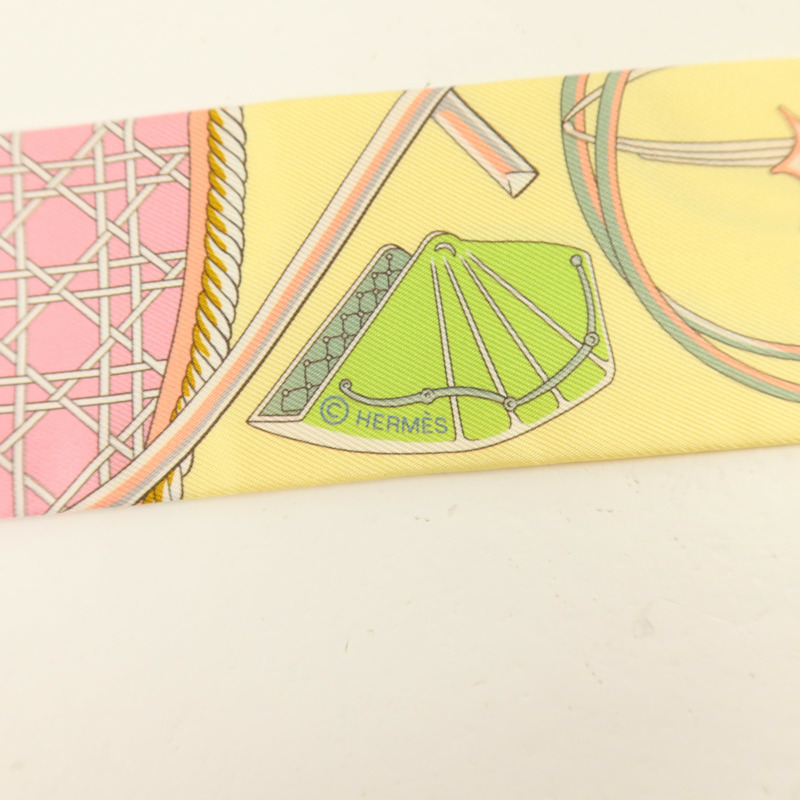 HERMES 絲質Twilly絲巾-5